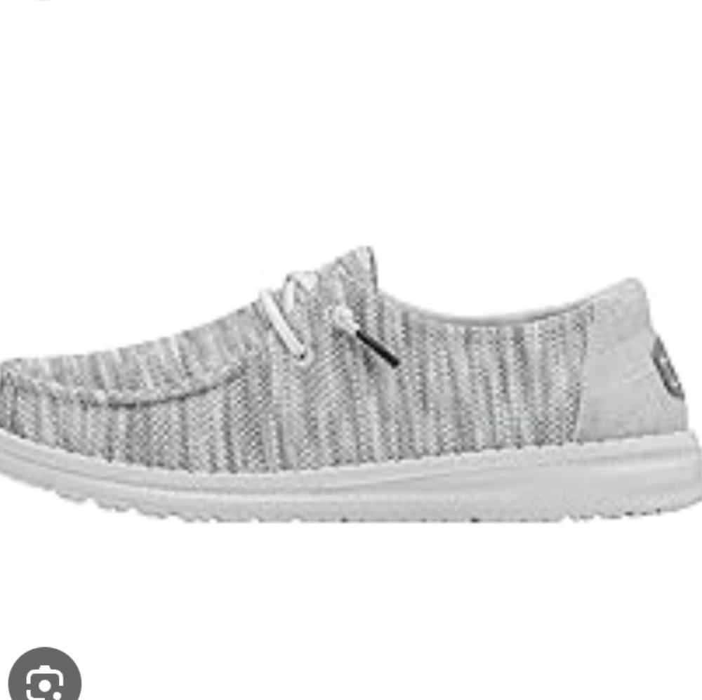 Hey Dude Stone White Moccasins Lightweight Slip-On